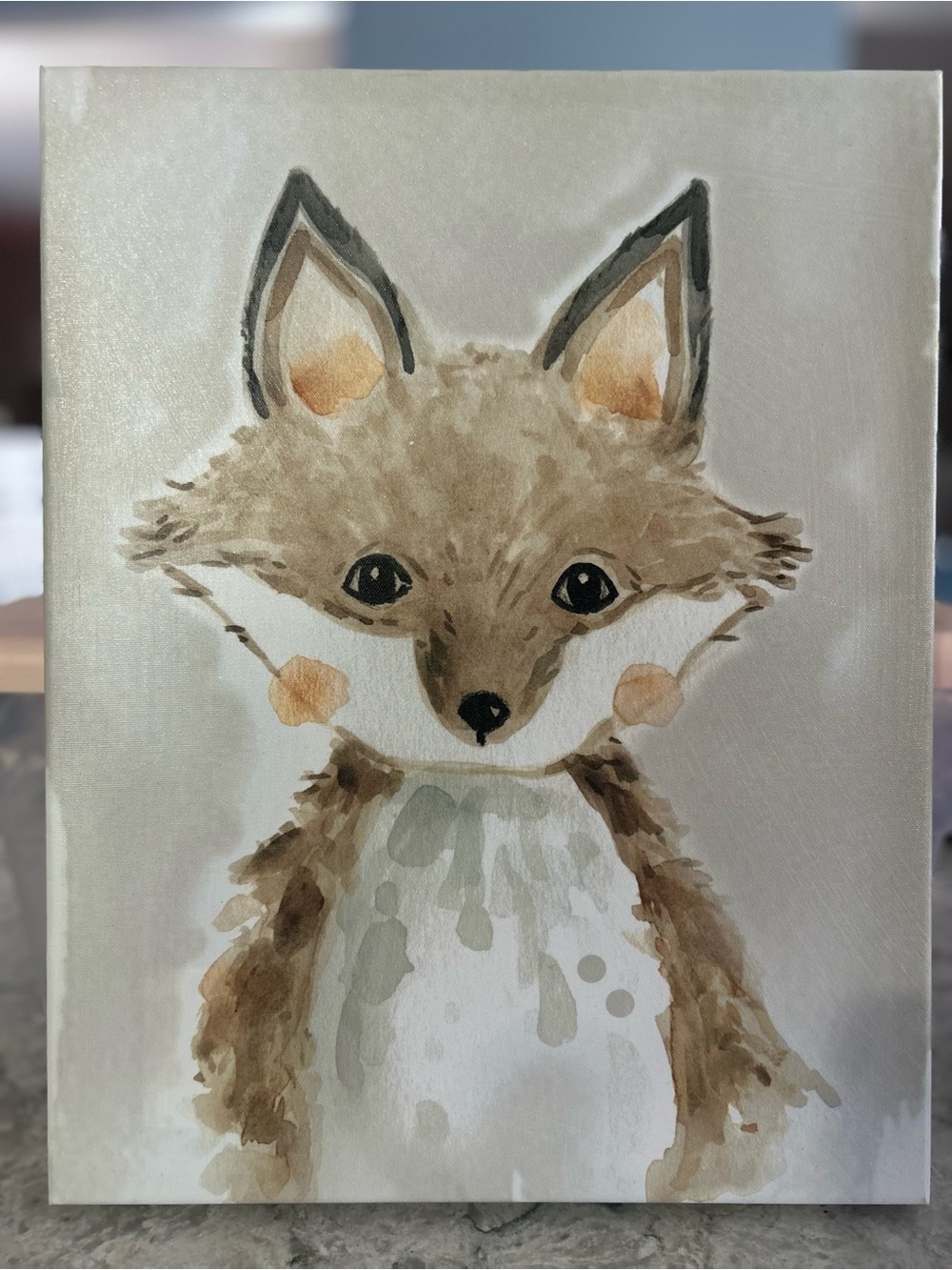 Watercolor Fox Canvas Art